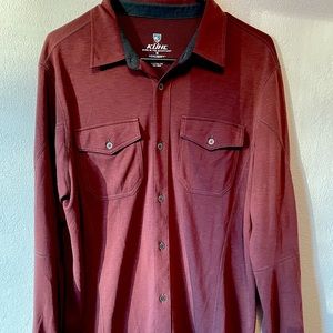 Maroon M Kühl aero soft button up shirt